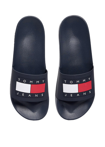 Темно-синие кэжуал, пляжные шлепанцы Tommy Jeans