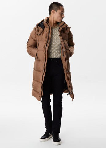 Коричневая зимняя куртка Lacoste