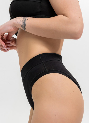 Черный демисезонный хлопковый комплект белья бралет и слипы TOTALFIT