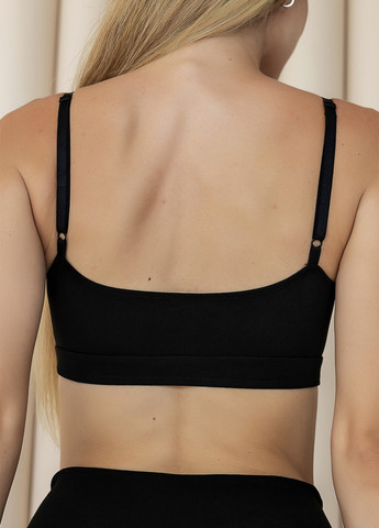 Черный демисезонный хлопковый комплект белья бралет и слипы TOTALFIT