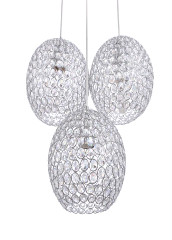 Люстра стельова молекула кришталева куля на 3 плафона BR-01 367S/3 E27 Brille (220133433)