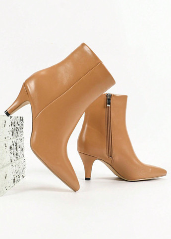 Кремовые демисезонная ботильоны SHEIN