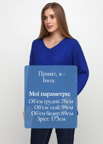 Васильковый демисезонный пуловер пуловер Metin Triko