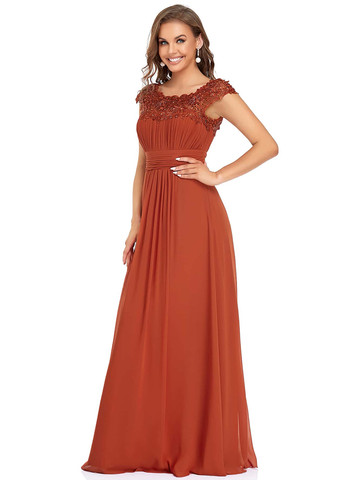 Оранжевое кэжуал платье SHEIN однотонное