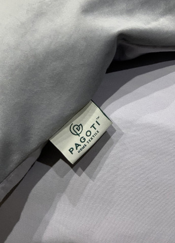 Комплект постельного белья сатин-велюр Courage серебристый (полуторный) PAGOTI (256519353)