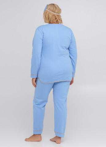 Голубая всесезон пижама (лонгслив, брюки) лонгслив + брюки Lucci