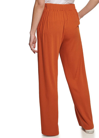 Оранжевые кэжуал демисезонные прямые брюки Calvin Klein