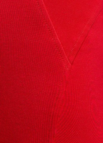 Красная кэжуал однотонная юбка Oodji карандаш