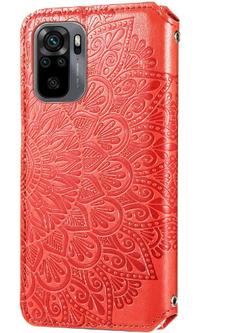 Шкіряний чохол книжка Mandala (PU) для Xiaomi Redmi Note 10 / Note 10s Червоний (is_00000043350_2) Getman (237834516)