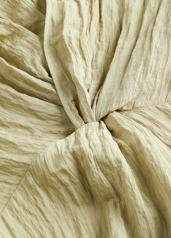 Светло-зеленое кэжуал платье H&M однотонное