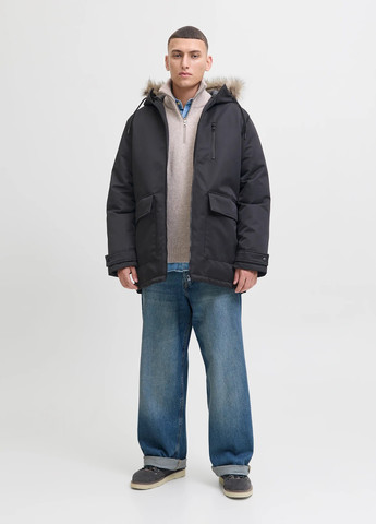 Чорна зимня куртка Jack & Jones