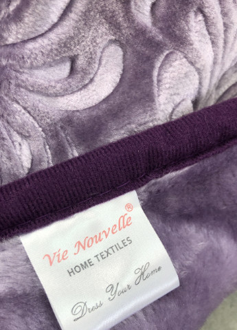 Плед велюровый з выдавкой акрил 200х240 фиолетовый Vie Nouvelle (254397171)
