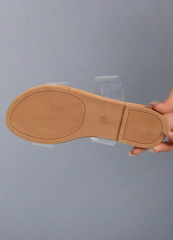 Светло-бежевые шлепанцы SHEIN прозрачные