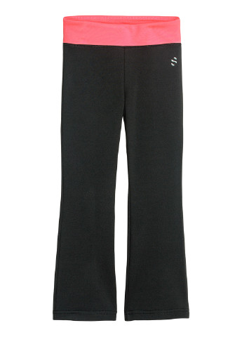 Черные спортивные демисезонные клеш брюки H&M