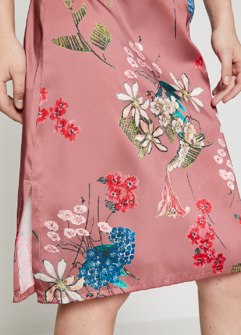 Розовая кэжуал цветочной расцветки юбка KOTON