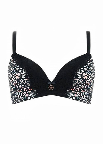 Чёрный бралетт бюстгальтер Emporio Armani без косточек полиамид