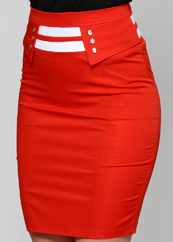 Оранжевая кэжуал в полоску юбка Alvina с высокой талией