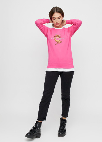 Розовый свитшот женский /no flis/ YAPPI рисунок (251375033)