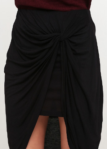 Черная кэжуал однотонная юбка Lascana