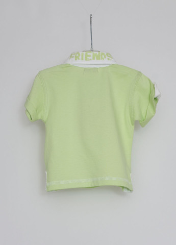 Мятная детская футболка-поло для девочки Marasil однотонная
