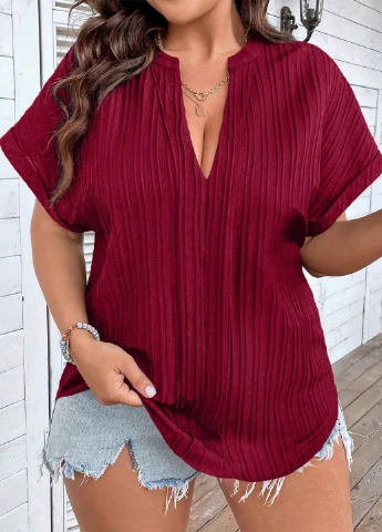 Бордовая блуза SHEIN