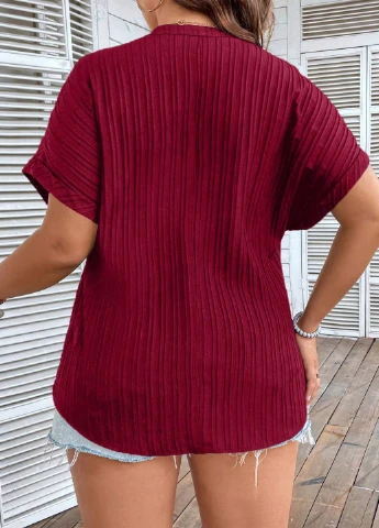 Бордовая блуза SHEIN