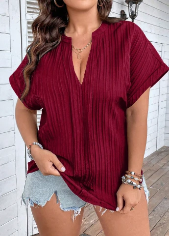 Бордовая блуза SHEIN