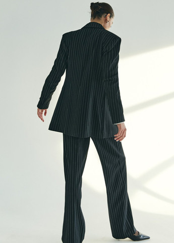 Черные классические демисезонные прямые брюки Gepur