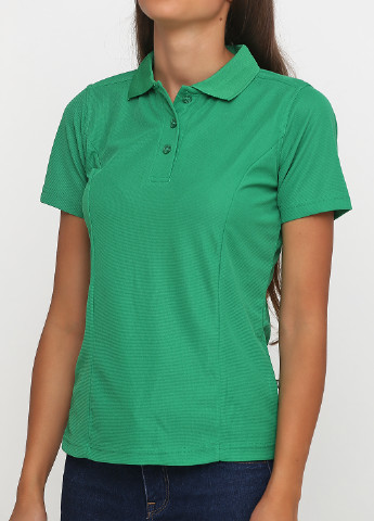 Зеленая женская футболка-поло Life однотонная