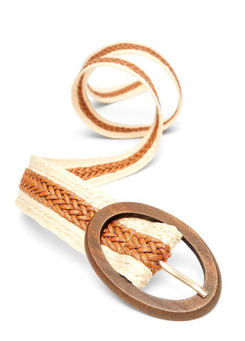 Пояс Stradivarius декоративний колор блок коричневий кежуал текстиль