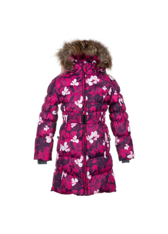 Фуксинове (колору Фукія) зимнє Пальто-пуховик YASMINE Huppa