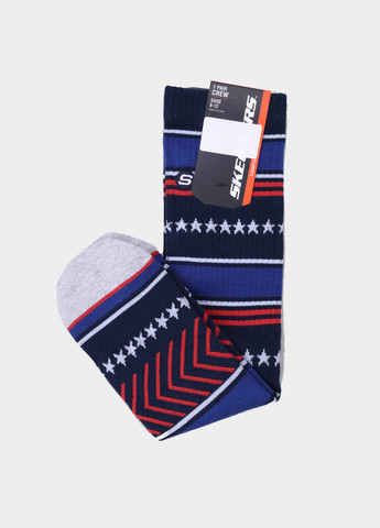 Темно-сині шкарпетки Skechers смужки (325233126)