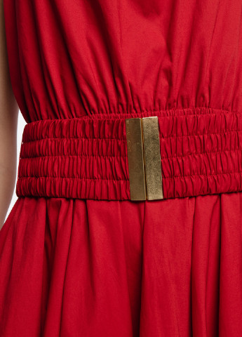 Красное кэжуал платье клеш Michael Kors однотонное