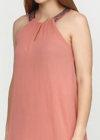 Розовое коктейльное платье Vero Moda однотонное