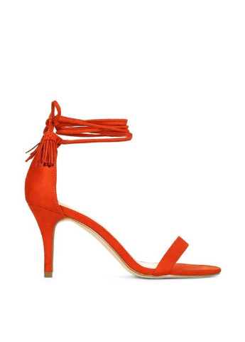 Оранжевые босоножки JustFab на шнурках