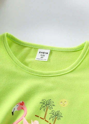 Салатова літня футболка SHEIN