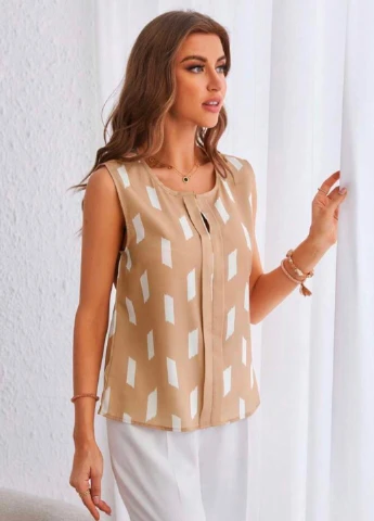 Бежевая блуза SHEIN