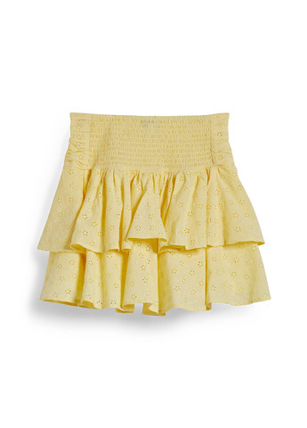 Желтая кэжуал однотонная юбка C&A клешированная