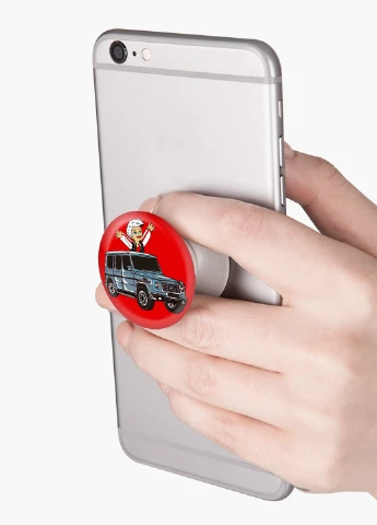 Попсокет (Popsockets) тримач для смартфону блогер Влад Папір А4 (blogger Vlad A4) (8754-2618) Чорний MobiPrint (216836459)