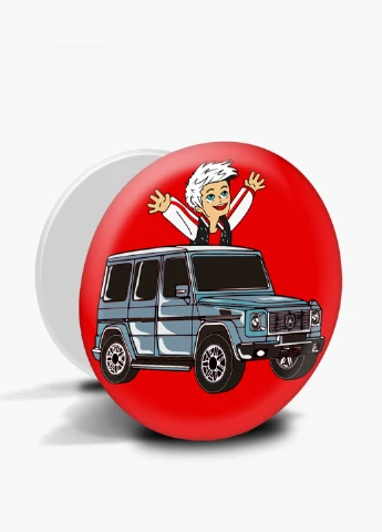 Попсокет (Popsockets) тримач для смартфону блогер Влад Папір А4 (blogger Vlad A4) (8754-2618) Чорний MobiPrint (216836459)