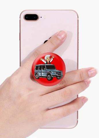 Попсокет (Popsockets) тримач для смартфону блогер Влад Папір А4 (blogger Vlad A4) (8754-2618) Чорний MobiPrint (216836459)