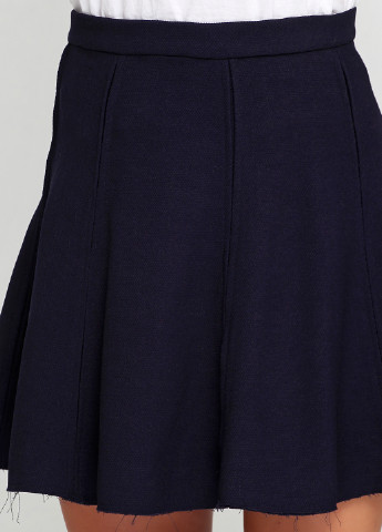 Темно-синяя кэжуал однотонная юбка Jacky Luxury клешированная