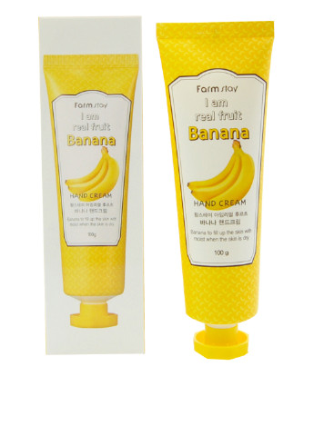 Крем для рук з екстрактом банана I Am Real Fruit Banana Hand Cream, 100 мл Farm Stay (186499114)