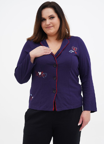Фиолетовый домашний пиджак Minus - с рисунком - демисезонный