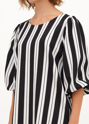 Чорно-білий кежуал сукня Vicolo в смужку