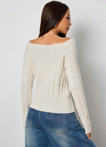 Молочний демісезонний джемпер джемпер SHEIN