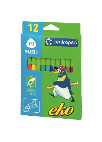 Фломастери 2560 EKO (with food dyes) 12 colors (2560/12) Centropen (254067049)