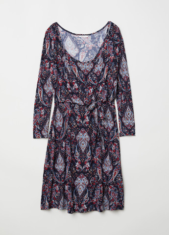 Темно-синя кежуал плаття кльош H&M турецькі огірки