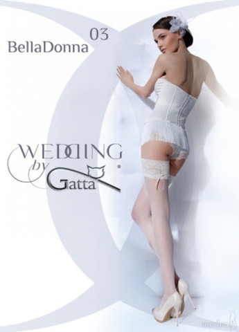 Панчохи жін.BELLADONNA з аплік./w.03/3-4/OFF WHITE Gatta belladonna 03 (206020194)