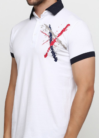 Белая футболка-поло для мужчин Golf с рисунком